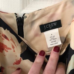 J. Crew Dresses - J.Crew Silk navy + blush floral dress - size 4 J. Crew Dresses - J.Crew Silk navy + blush floral dress - size 4